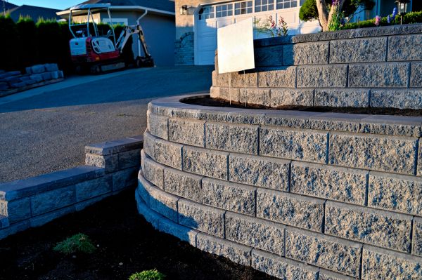 Stone Retaining Wall Repair in Meridian