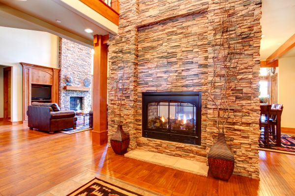 Stone Hearth Installation in Meridian